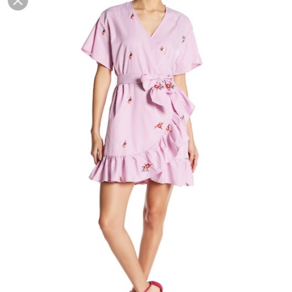 Romeo + Juliet Plaid Wrap Dress